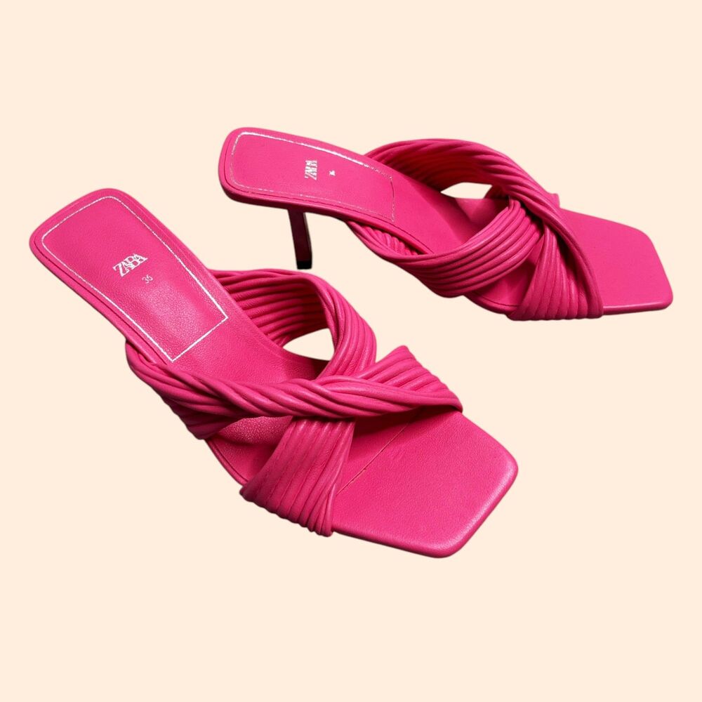 Zara Pink Strappy Sandals